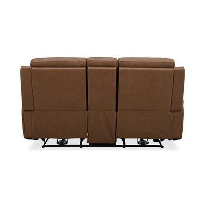 Haywood - Power Reclining Console Loveseat - Butternut