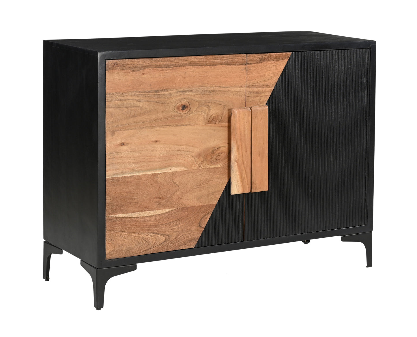 Methone - Two Door Cabinet - Natural / Black