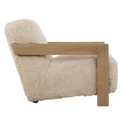 Jackson - Sheepskin Accent Chair - Light Brown