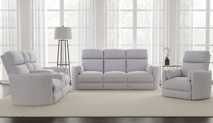 Radius - Power Glider Reclining Console Loveseat - Mineral