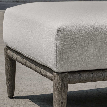 Borneo - Cushion Outdoor Ottoman - White