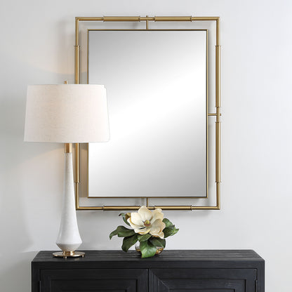 It's All Connected - Rectangle Brass Mirror