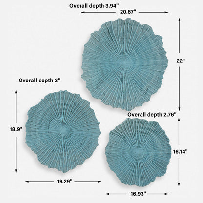 Ocean Gems - Wall Decor (Set of 3) - Blue