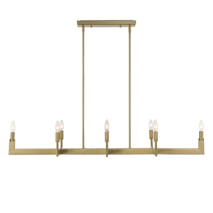 Cordoba - 8 Light Linear Chandelier - Gold