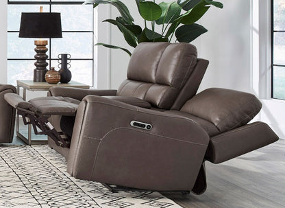 Hancock - Zero Gravity Power Reclining Console Loveseat P3