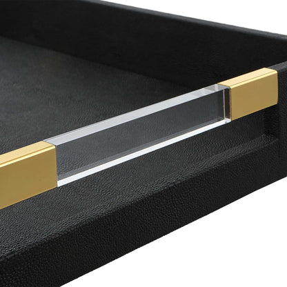Wessex - Shagreen Tray - Black