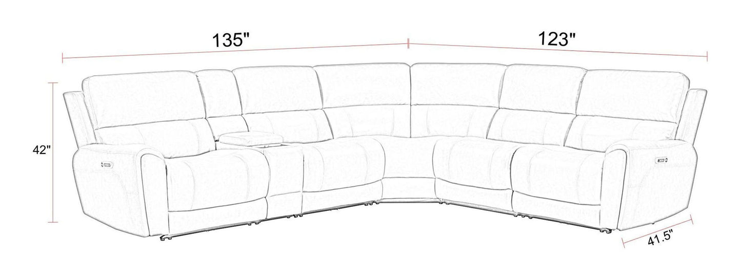 Hancock - Zero Gravity Power Reclining Sectional With Power Adjustable Headrests