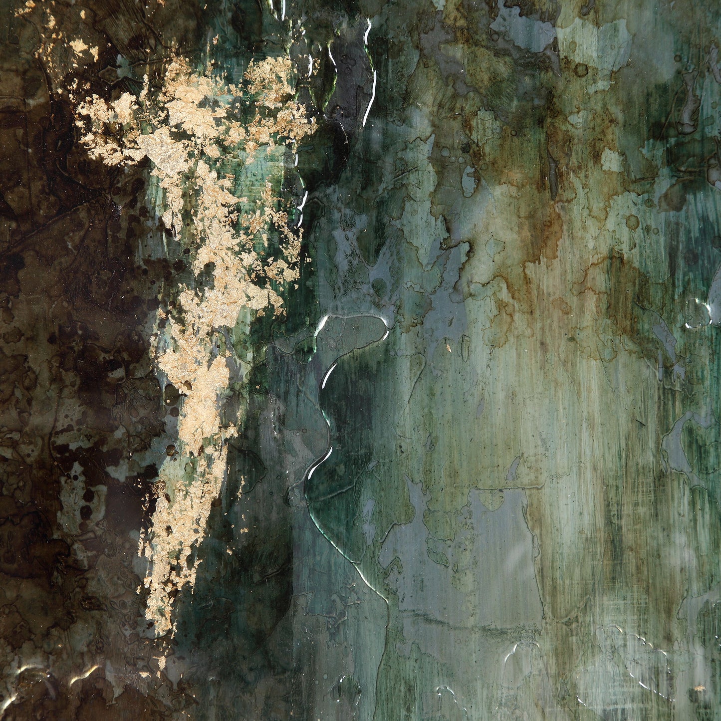 Rustic Patina Grande - Abstract Art - Dark Gray