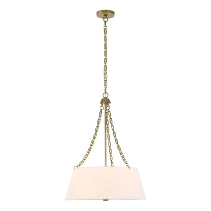 Andalucia - 4 Light Drum Pendant - Gold / White