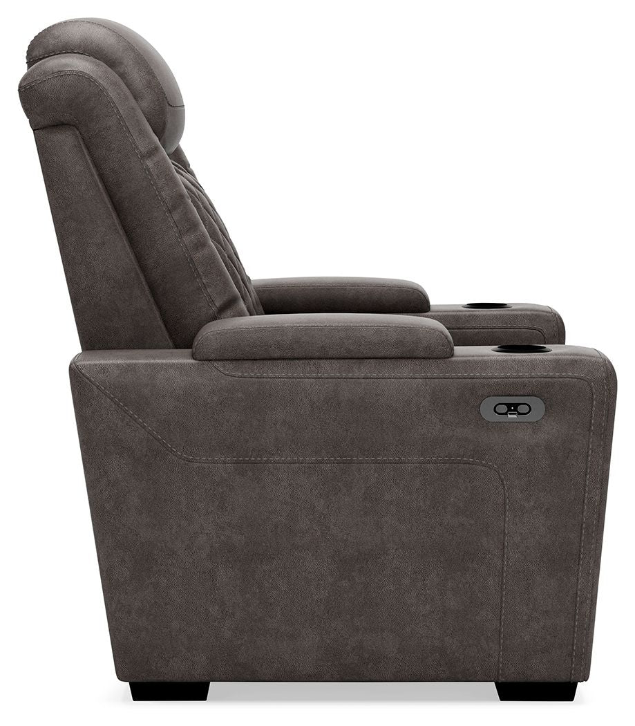 HyllMont - Gray - PWR Recliner/Adj Headrest