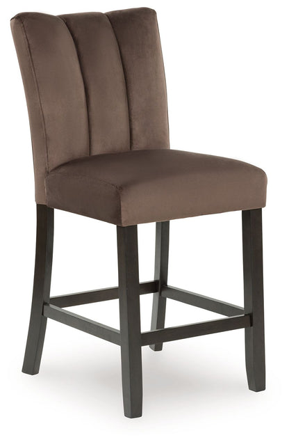 Jeshina - Mocha - Upholstered Barstool (Set of 2)