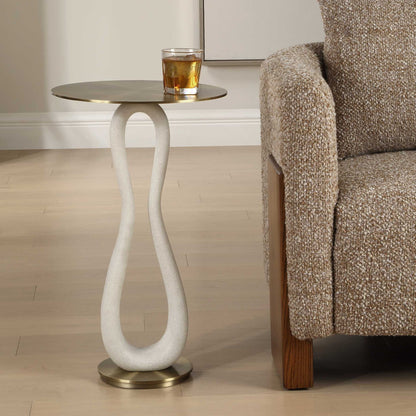 Sonia - Modern Accent Table - Brass