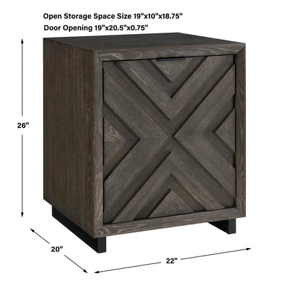 Barrett - Oak Cabinet - Dark Charcoal