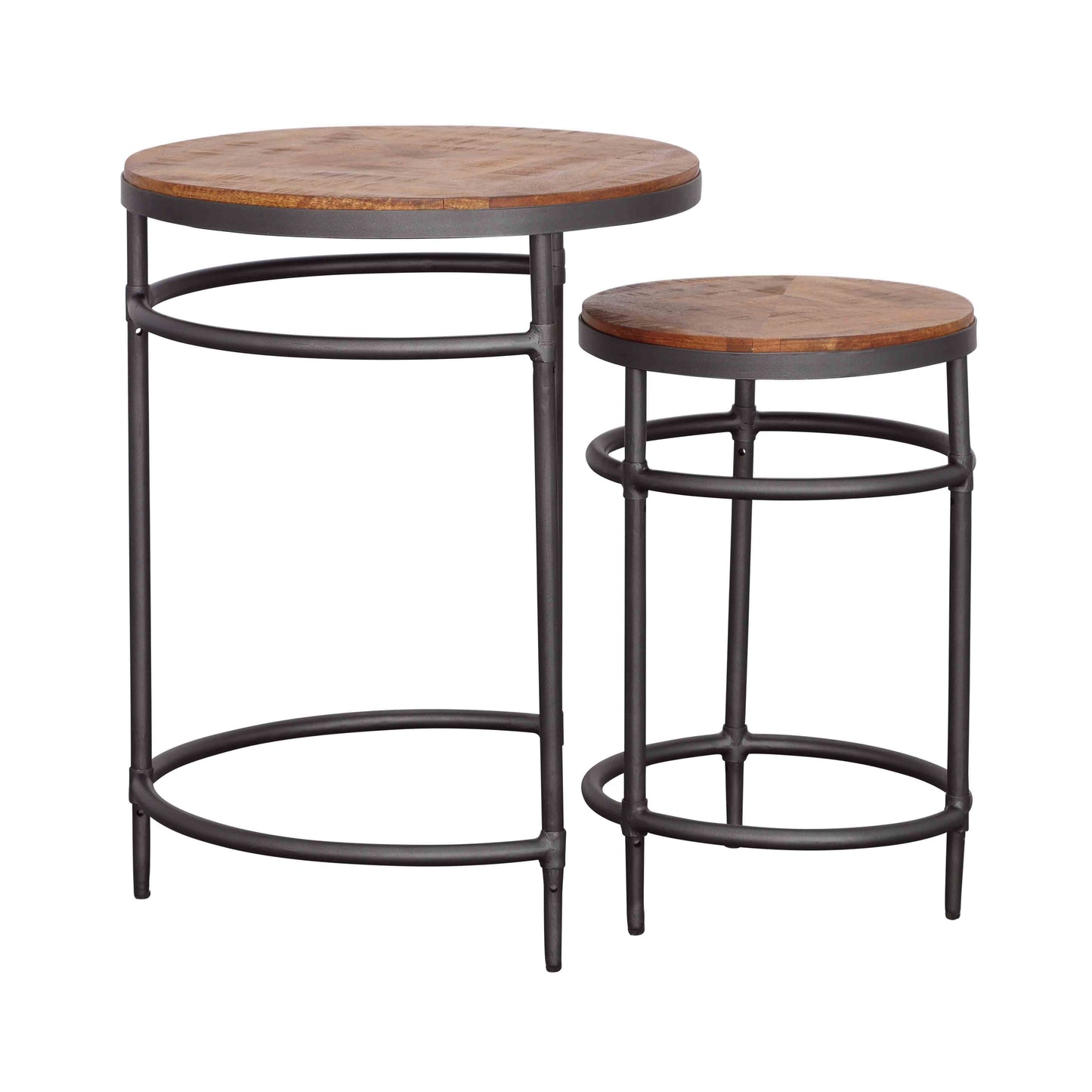 Turner - Nesting Tables (Set of 2) - Natural / Black