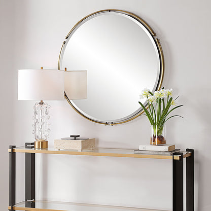 Wesley - Round Mirror - Gold