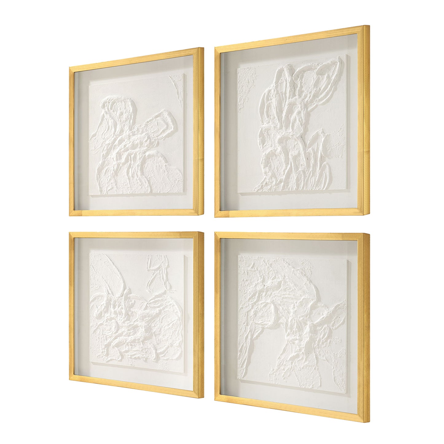 Fourfold - Framed Prints (Set of 4) - Gold