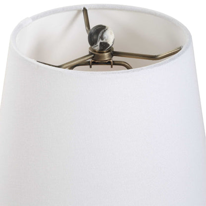 Marcela - Panda Marble Buffet Lamp - Black