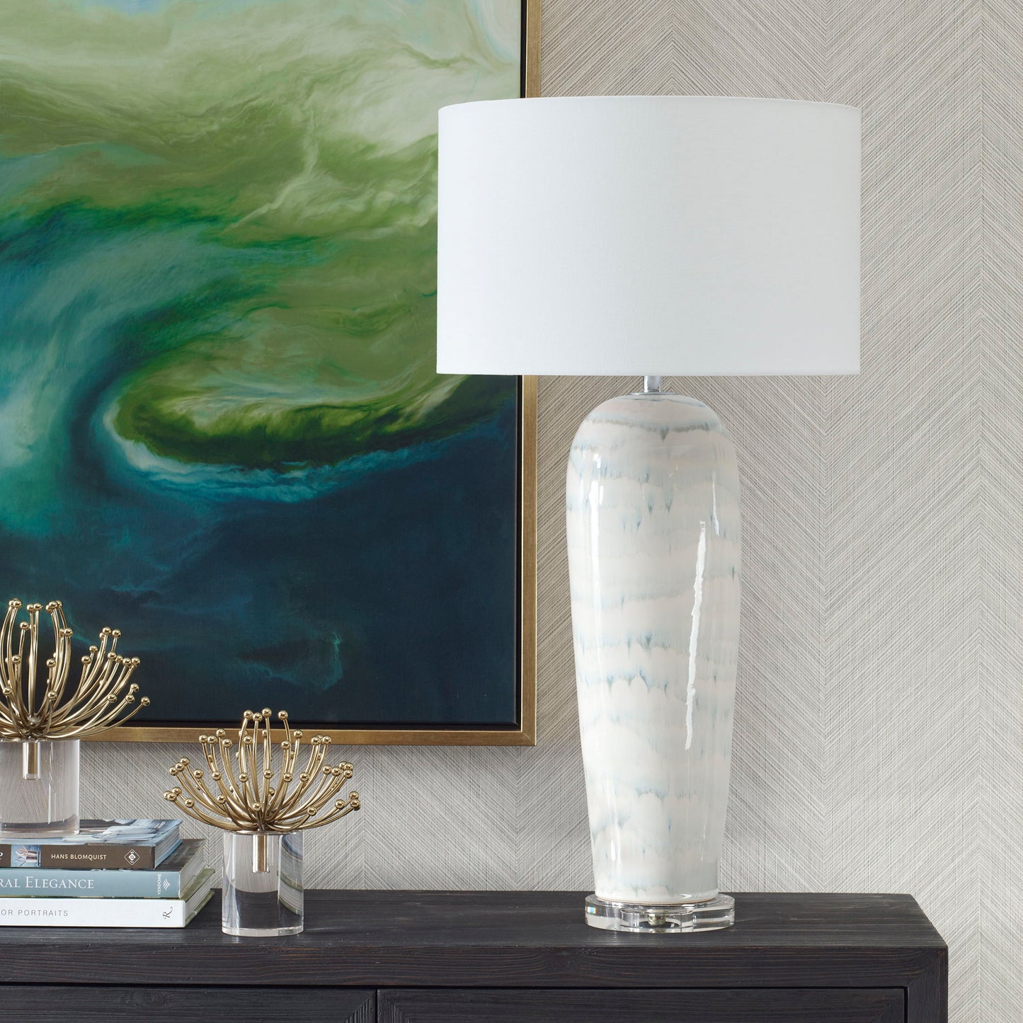 Arden - White Glaze Table Lamp