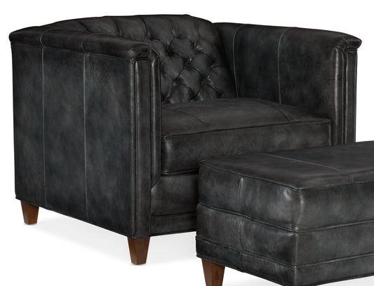 Jaden - Stationary Tufted Chair 8-Way Tie - Black