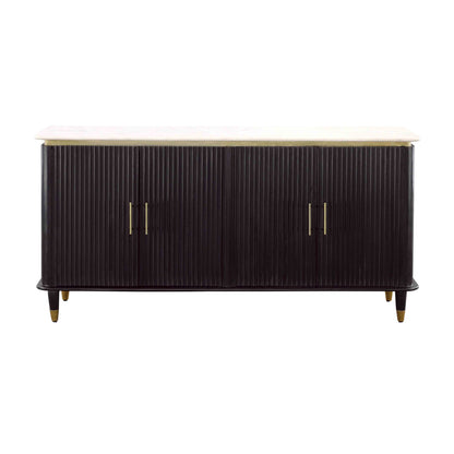 Carlyle - Four Door Credenza - Black / Gold