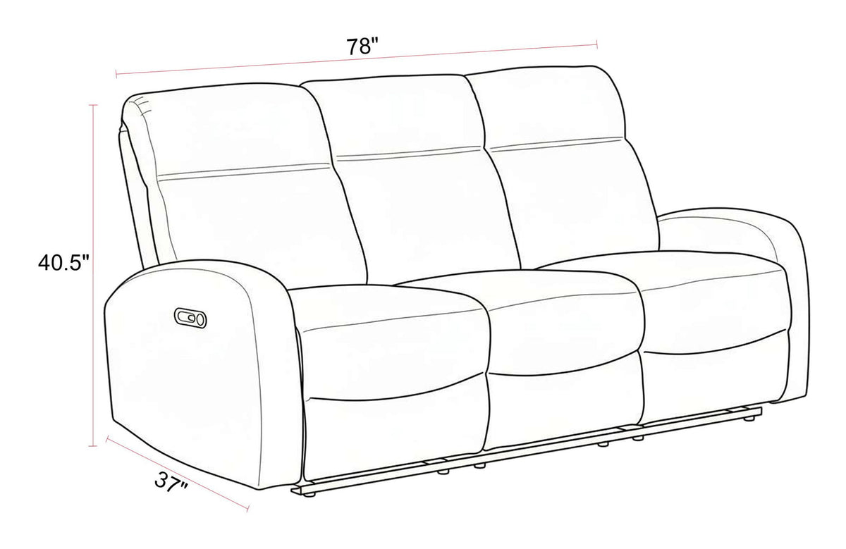 Tuscany - Power Reclining Sofa - Whiskers Nature
