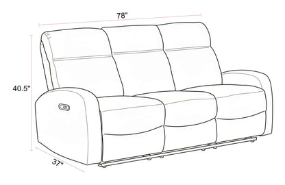 Tuscany - Power Reclining Sofa - Whiskers Nature