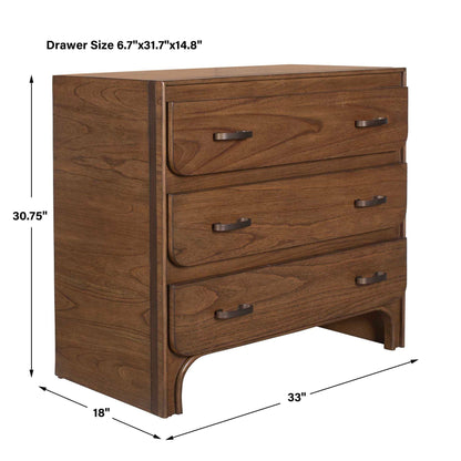Mckagan - 3 Drawer Chest - Mindi Wood