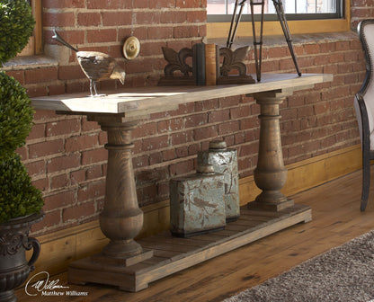 Stratford - Rustic Console - Light Brown