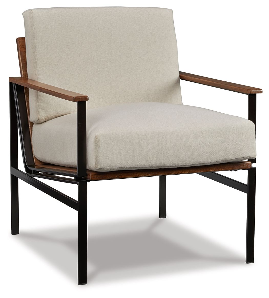 Tilden - Accent Chair - Ivory / Brown