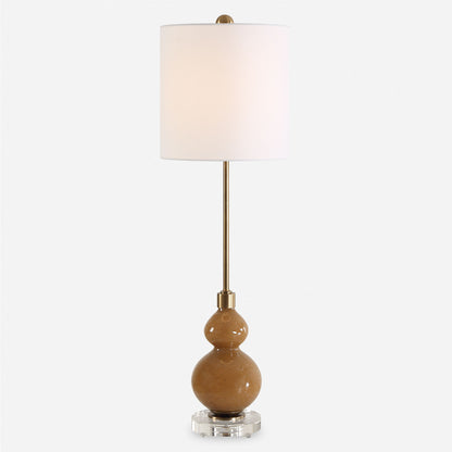 Sienna - Glass Buffet Lamp - Caramel