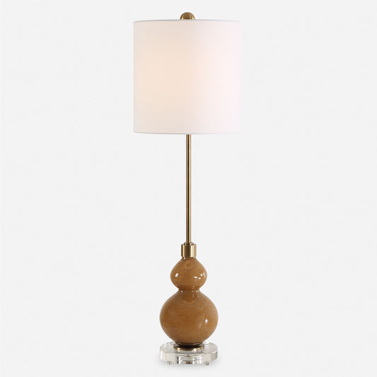 Sienna - Glass Buffet Lamp - Caramel