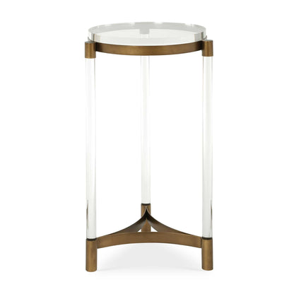 Pereira - Round Acrylic Accent Table - Bronze