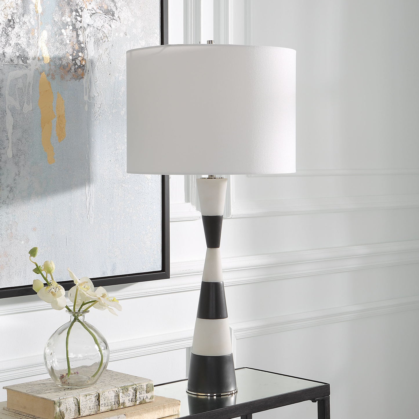 Bandeau - Banded Stone Table Lamp