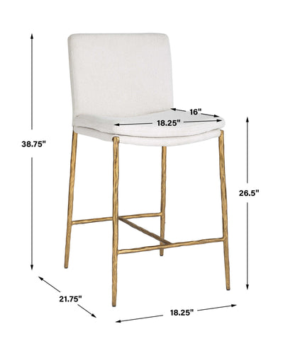 Ascend - Counter Stool - White