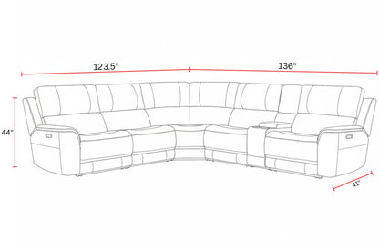 Easton - Power Reclining Sectional With Power Adjustable Headrests