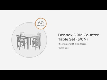 Bennox - Brown - DRM Counter Table Set (Set of 5)