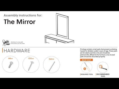 Derekson - Bedroom Mirror - Multi Gray
